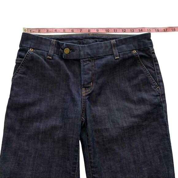 Citizens of Humanity Womens Y2K Blue Dark Wash Denim Bermuda Jean Shorts Size 28 - Picture 2 of 9